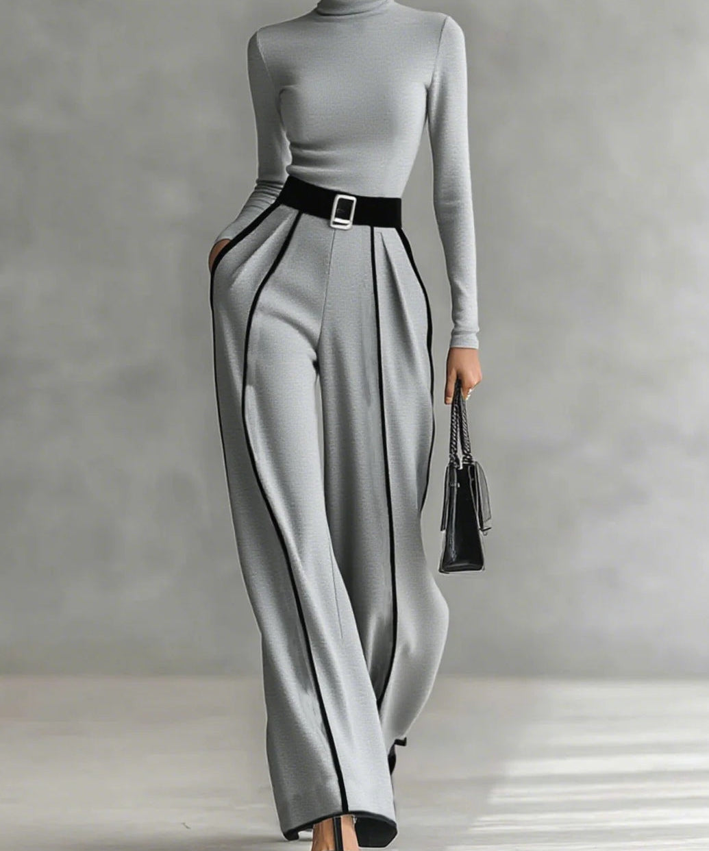 Vera™ - Elegantni Set s Kontrastnim Detaljima