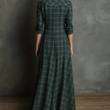 Dakota - Plaid Maksi košulja-haljina