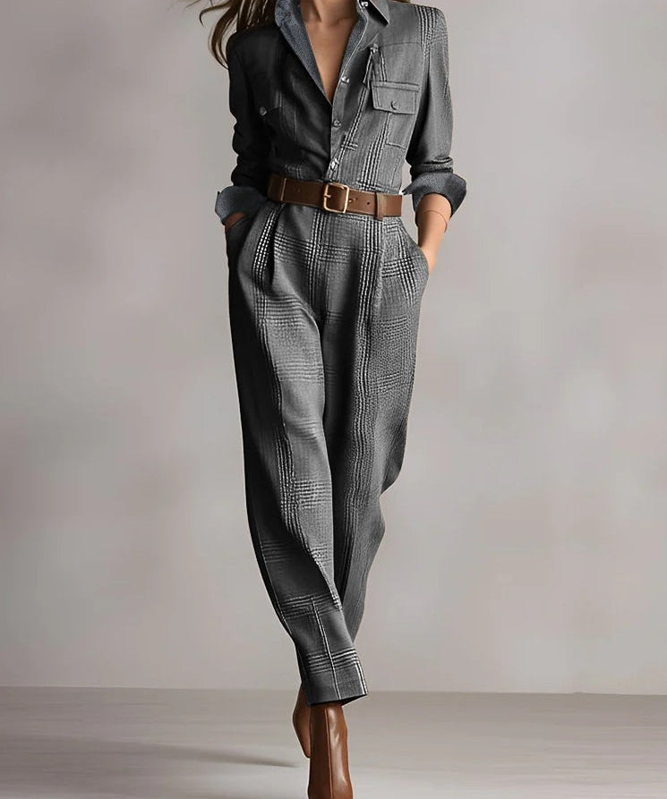 Anna™ - Karirani Elegantan Jumpsuit