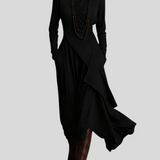 Giorgia – Asimetrična Maxi Haljina S Naborima I Visokim Ovratnikom