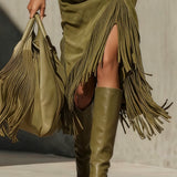 Arvella – Fringe Detail Midi haljina