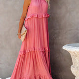 Robyn – Halter Ruffle Maksi Haljina