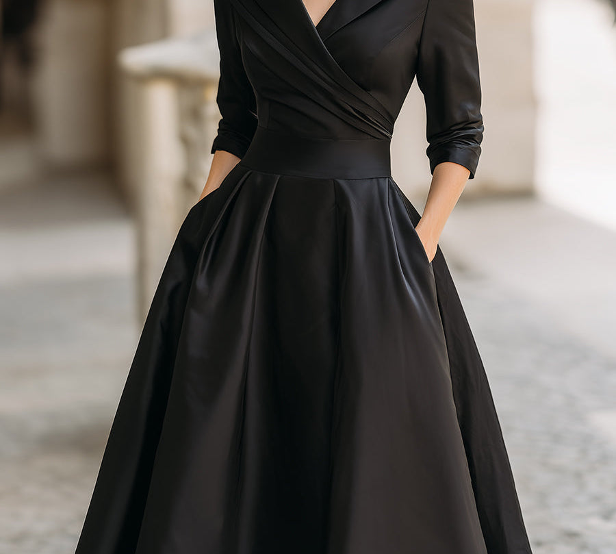 Lina – Satenska Midi Haljina