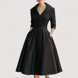 Lorenza™ | Midi satenska haljina