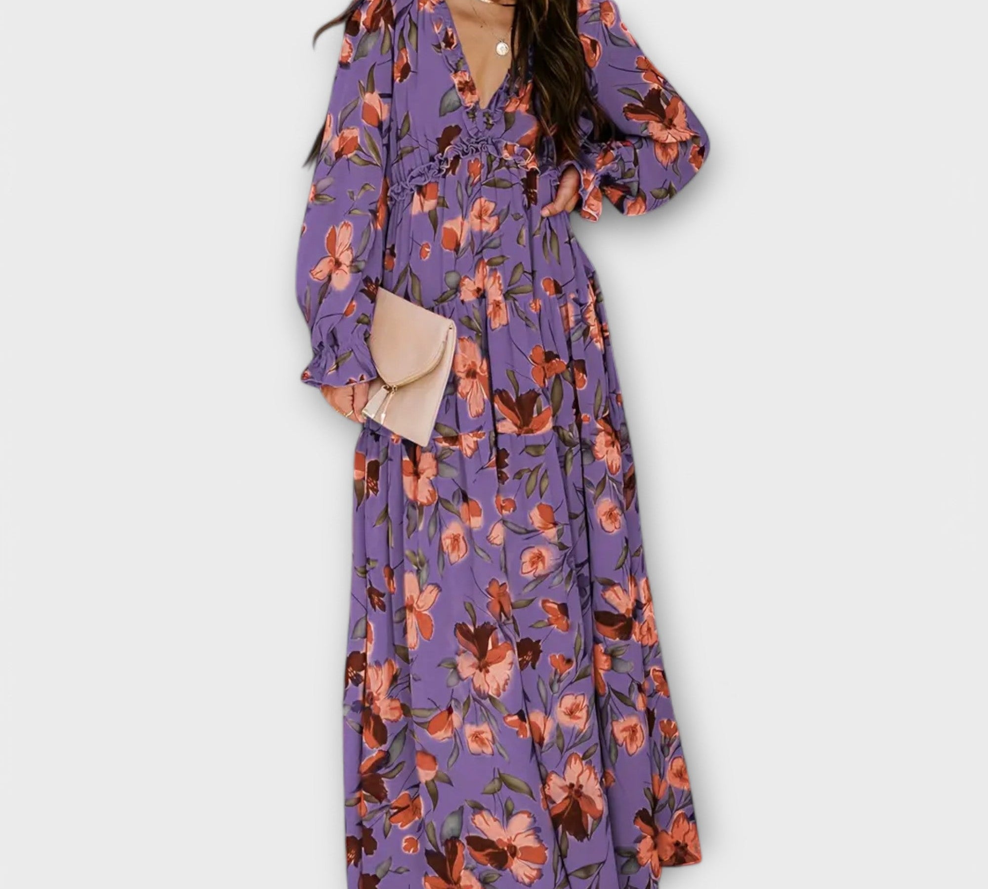 Maxi haljina s cvjetnim uzorkom