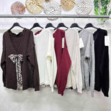 Maglia - Cozy Chic S Animal Uzorkom I Mašnom Na Leđima