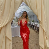 Holly | ženski Wedding Guest Sequin otvorenih leđa haljina