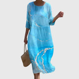 Lara™ | Elegantna Floral-Max haljina