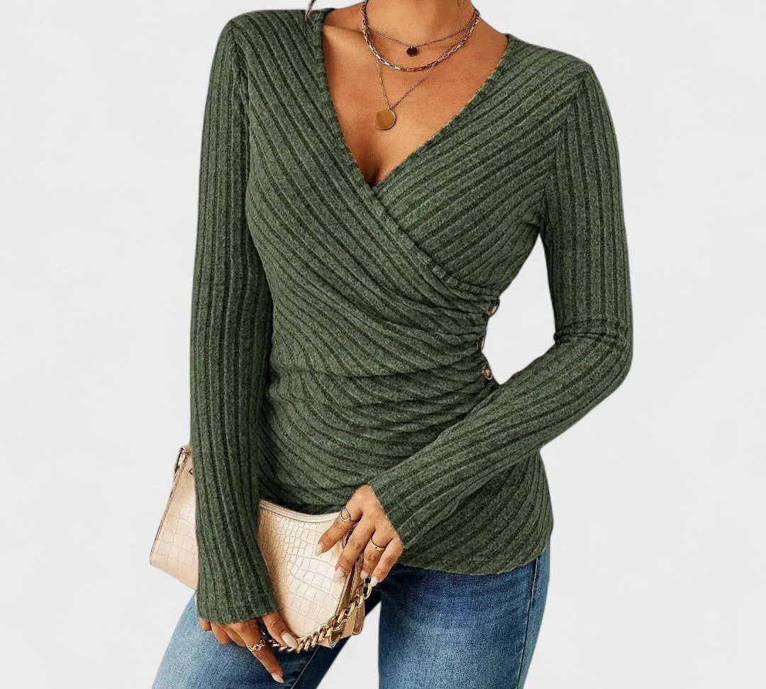 Jelena - Majica dugih rukava s V-izrezom