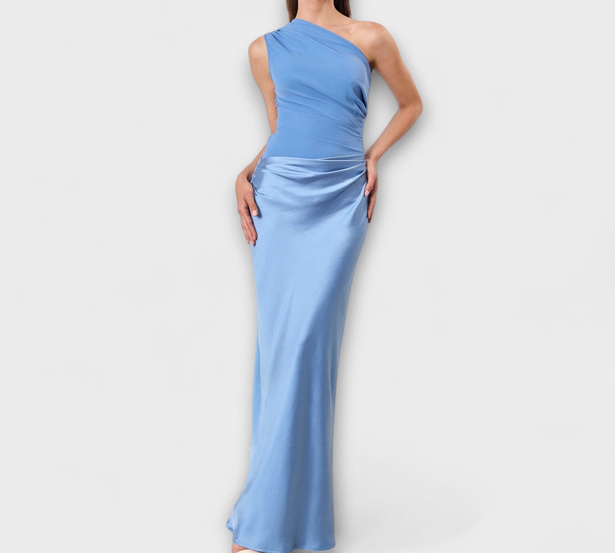 Luna - Asimetrična satenska haljina