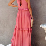 Robyn – Halter Ruffle Maksi Haljina
