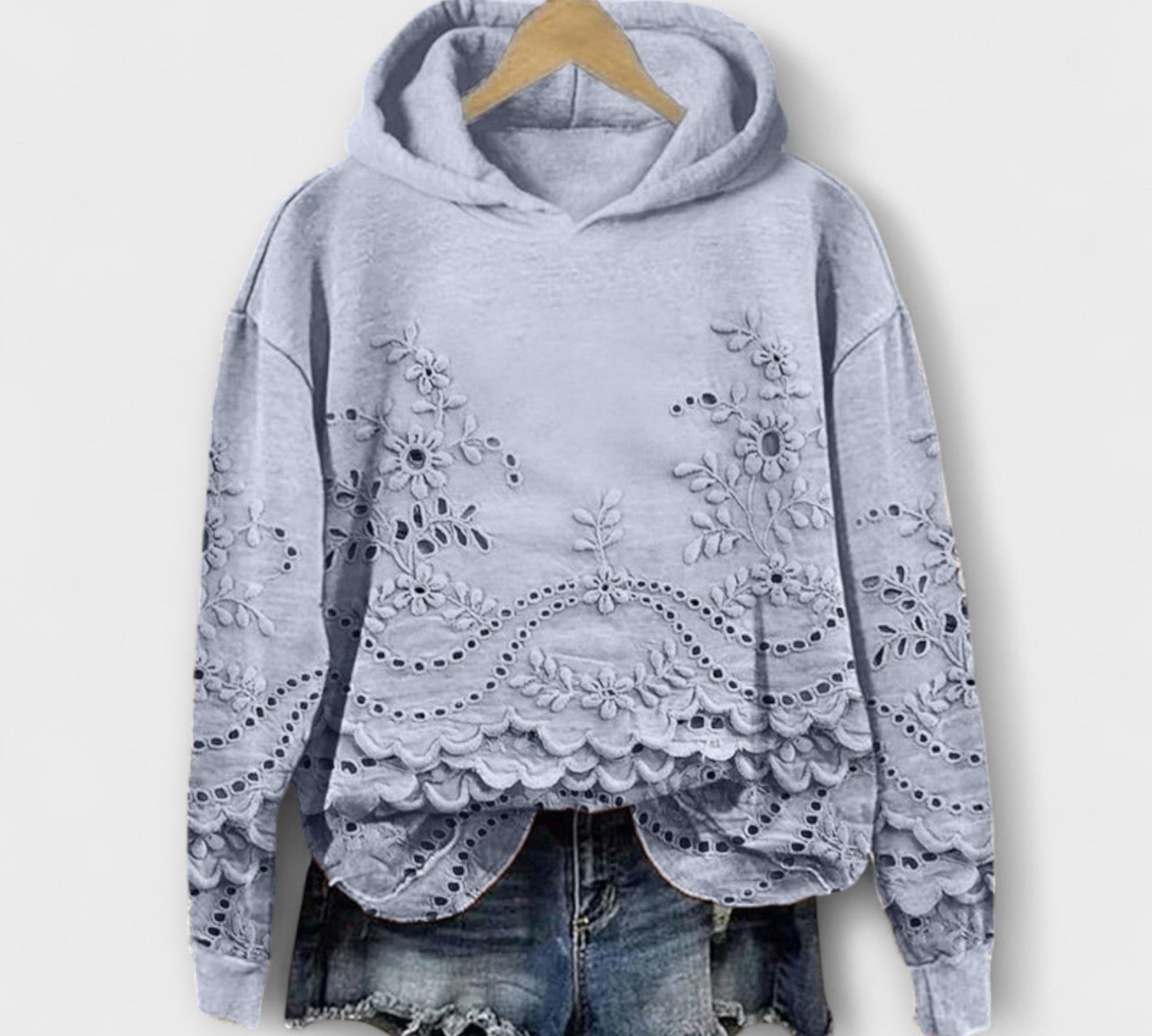 Grace – Vintage Hoodie s cvjetnim uzorkom