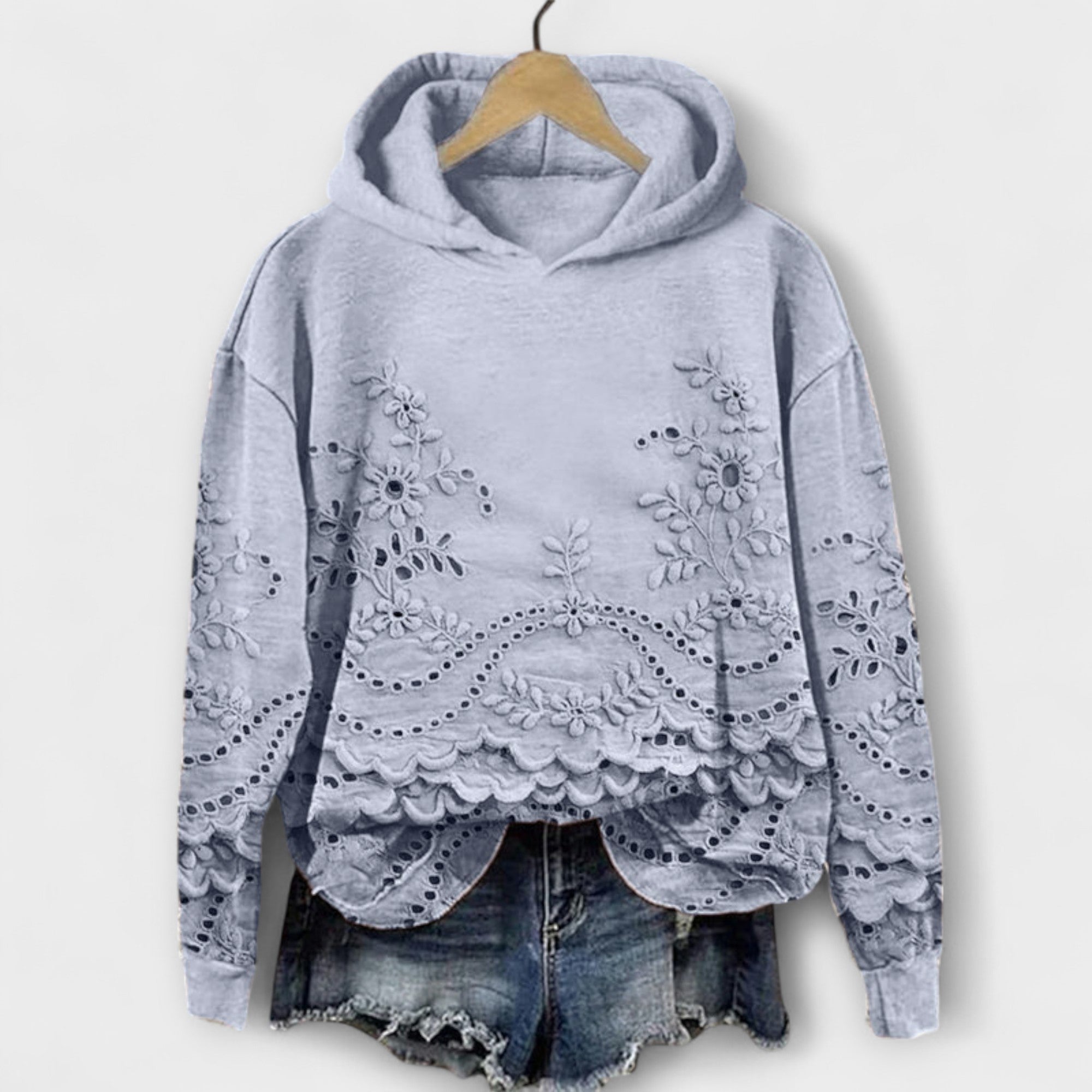 Grace – Vintage Hoodie s cvjetnim uzorkom