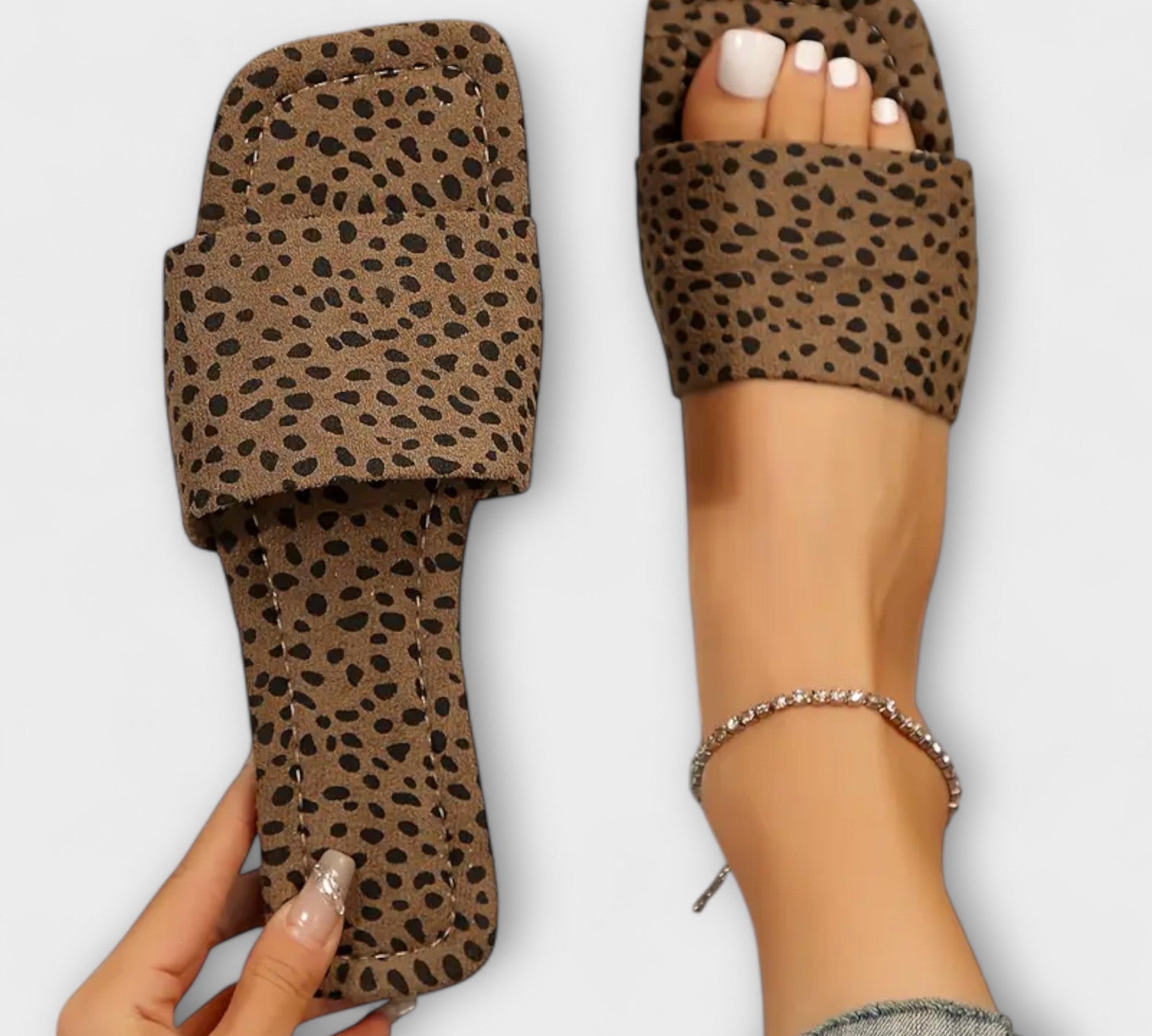 Jasmina - Ravni mokasini s leopard printom