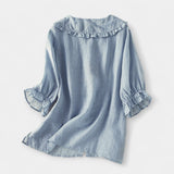 Košulja s prugama i ukrasnim ovratnikom