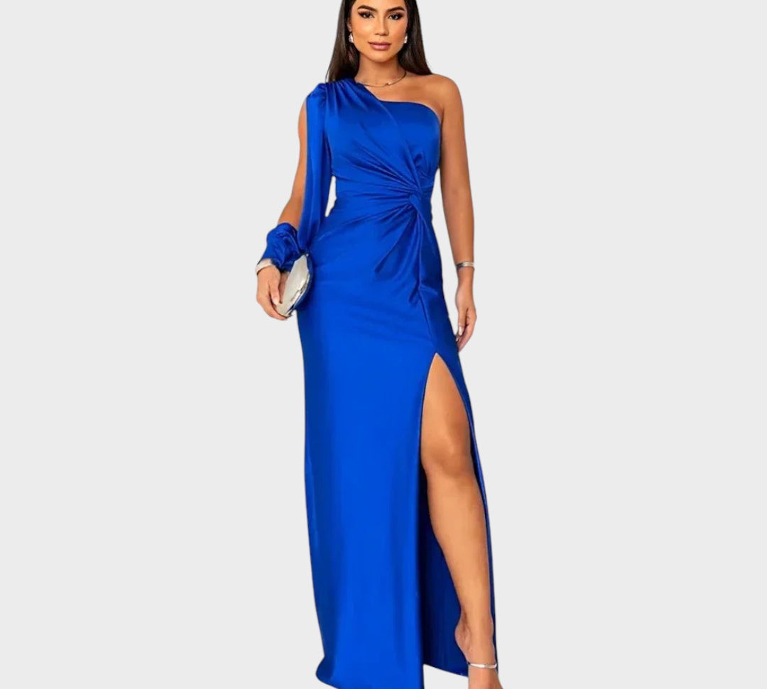 Marica – Elegantna duga haljina na jedno rame