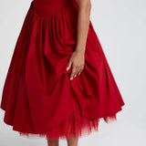 Kostimirani Midi Haljina s Tulle Podstavom – Elisabetta