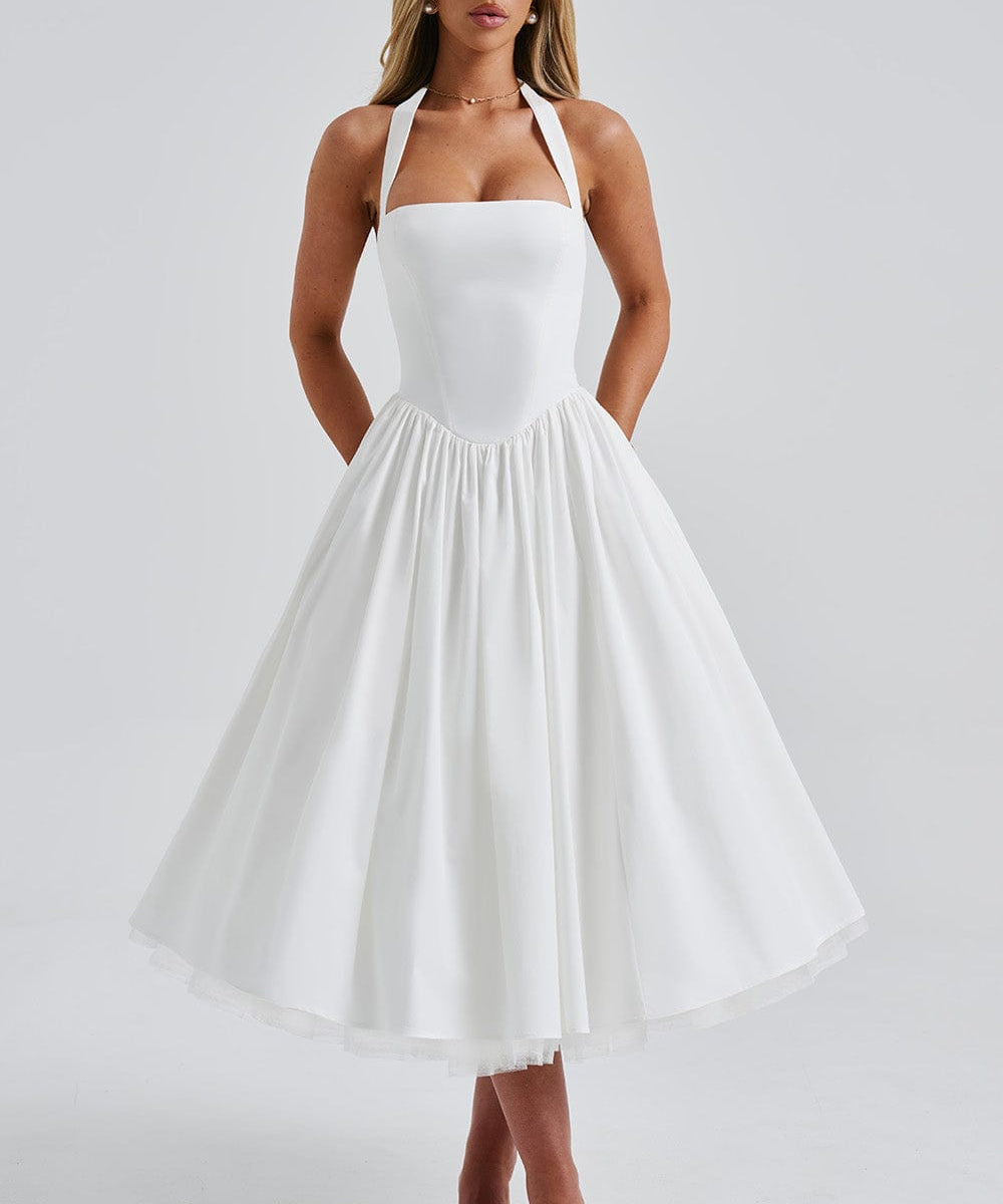 Kostimirani Midi Haljina s Tulle Podstavom – Elisabetta