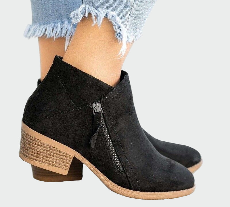 Ruzica - Premium ortopedske kožne čizme s potpeticom za zimu