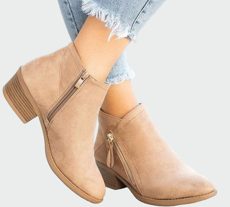 Ruzica - Premium ortopedske kožne čizme s potpeticom za zimu