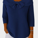 Catalina - Ženski Pulover S Mašnom I Okruglim Izrezom