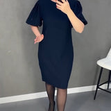 elegantna haljina s puf kratkim rukavima