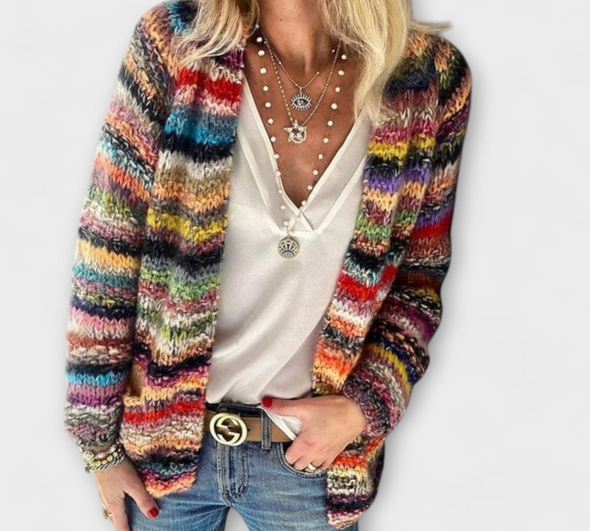 Birgitte™ | Živahna i ugodna pletena jakna