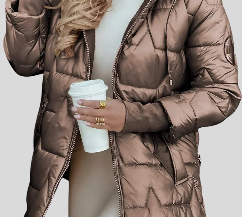 Kate - Elegantna Zimska Jakna S Kapuljačom