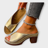 Sandale s debelim petom i otvorenim petom