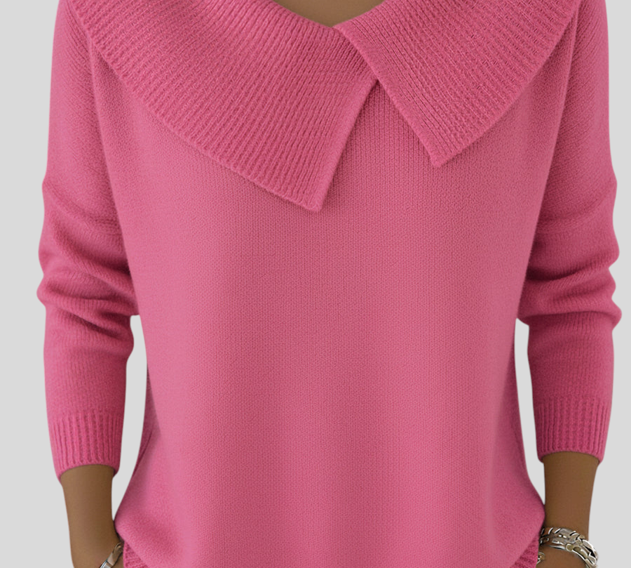 Lucille - Topla Pletena Majica S Mekim Ovratnikom