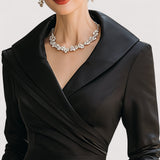 Lorenza™ | Midi satenska haljina