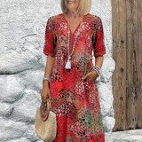 Andrea – Živopisna midi Haljina