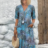 Andrea – Živopisna midi Haljina