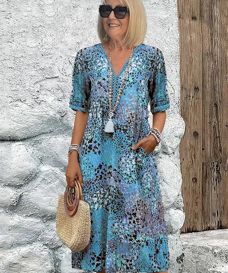 Andrea – Živopisna midi Haljina