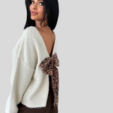 Maglia - Cozy Chic S Animal Uzorkom I Mašnom Na Leđima