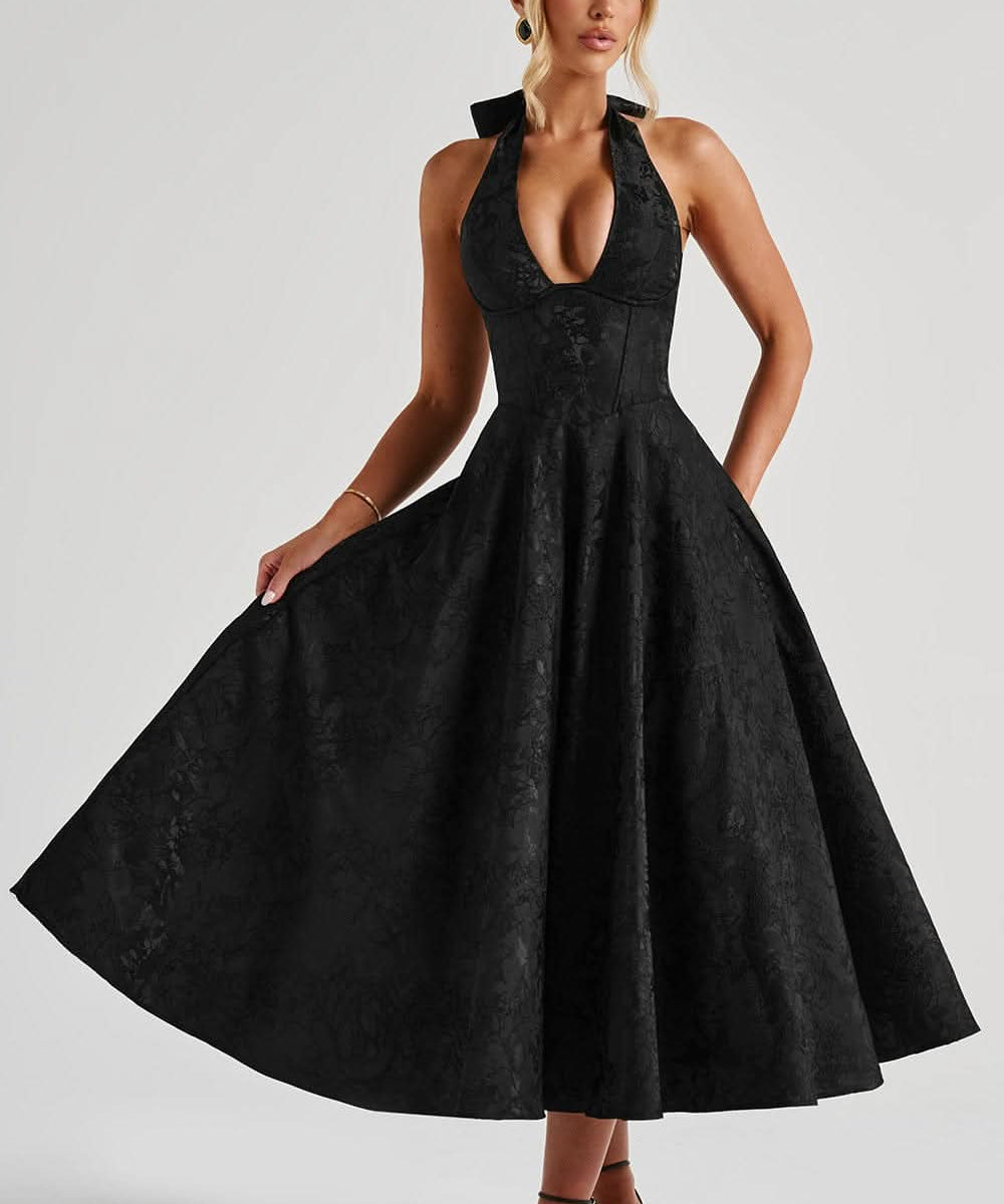 Ženska Cvjetna Halter Midi Haljina za Vjenčanje