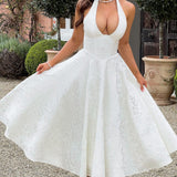 Caroline | ženski Wedding Guest Embellished V-izrez haljina