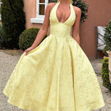 Caroline | ženski Wedding Guest Embellished V-izrez haljina