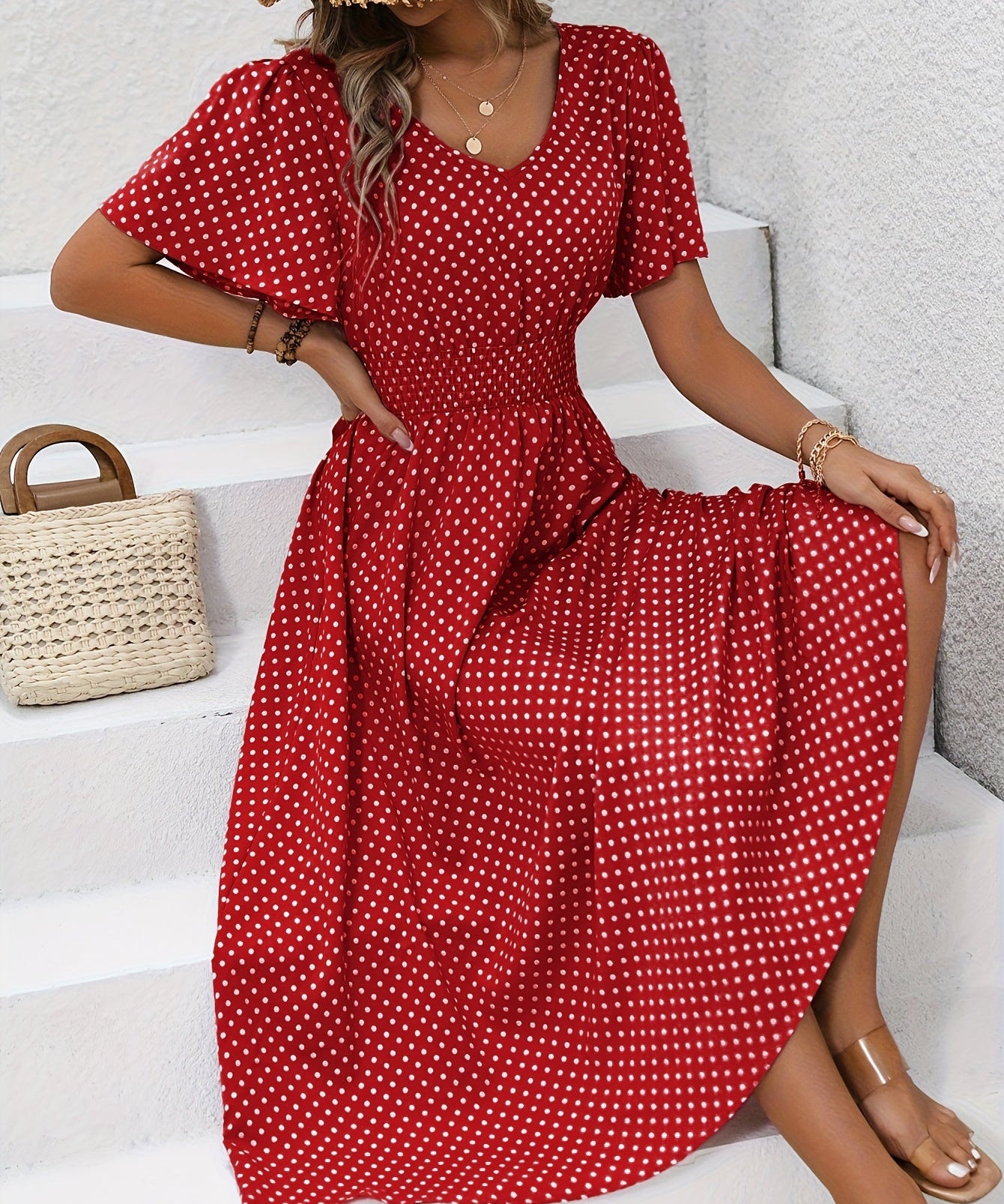 Vesna | Elegantna Haljina s Točkicama Élisa