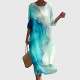 Lara™ | Elegantna Floral-Max haljina
