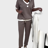 Ženski Neformalni Set s Topom i Hlačama s V-izrezom