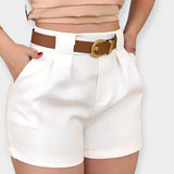 Visoki Srednji Plisirani Šorts