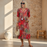 Andrea – Živopisna midi Haljina