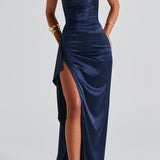 Larisa – Elegantna Maxi Haljina s Prorezom
