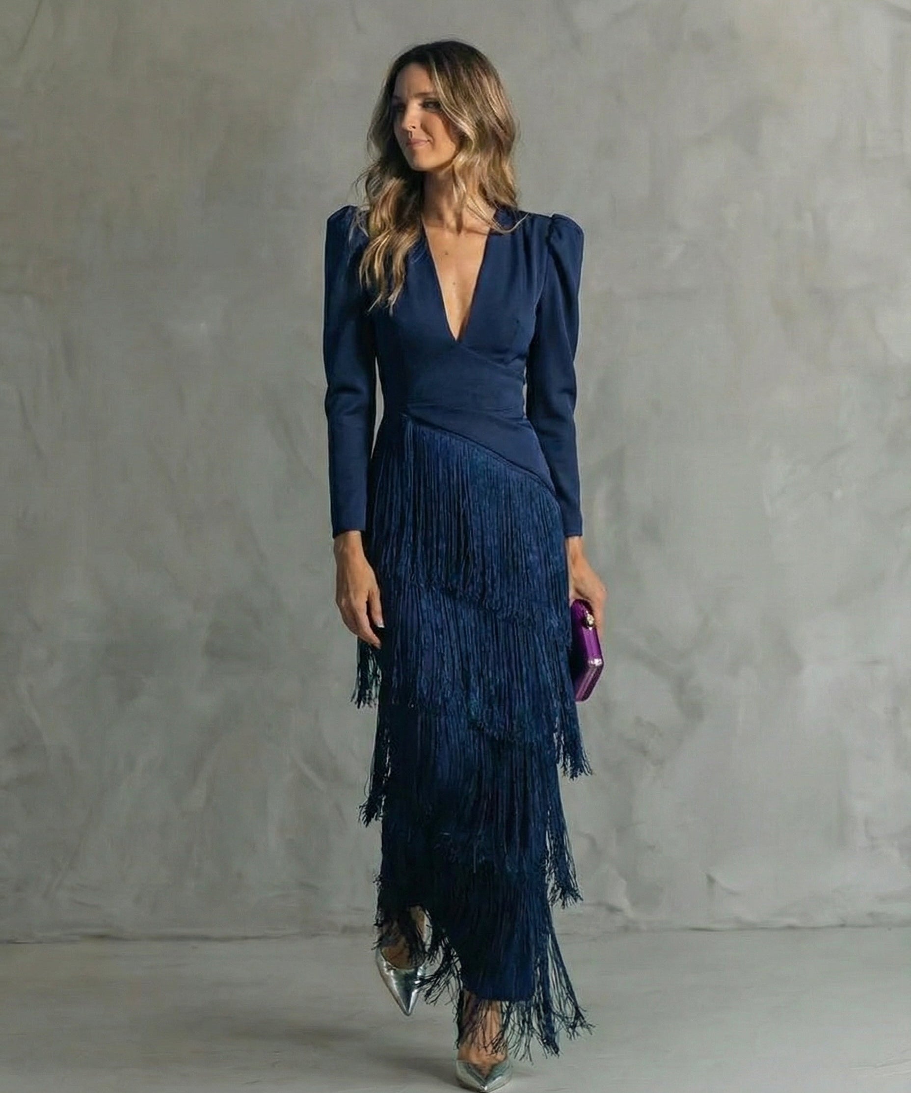 Alessia ™ Elegantna midi haljina s resicama