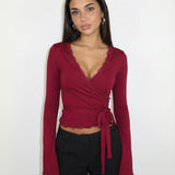 ARIA | Čipkasti Wrap Top