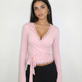 ARIA | Čipkasti Wrap Top
