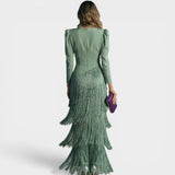 Clara™ | Elegantna midi haljina s resama
