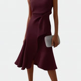 Sheila™ | Drapirana Asimetrična Midi Haljina