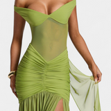 Selina – Elegant Maksi haljina with Mesh Details